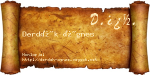 Derdák Ágnes névjegykártya
